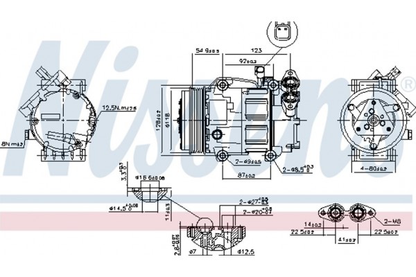 Nissens Συμπιεστής, συστ. Κλιματισμού - 89336