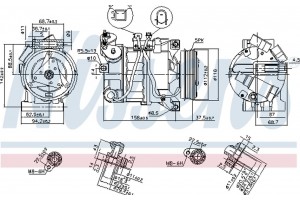 Nissens Συμπιεστής, συστ. Κλιματισμού - 89350