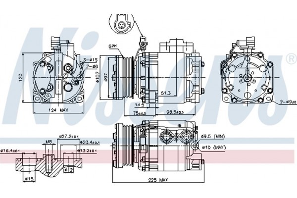 Nissens Συμπιεστής, συστ. Κλιματισμού - 89354