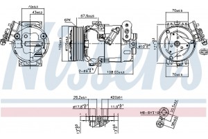 Nissens Συμπιεστής, συστ. Κλιματισμού - 89356