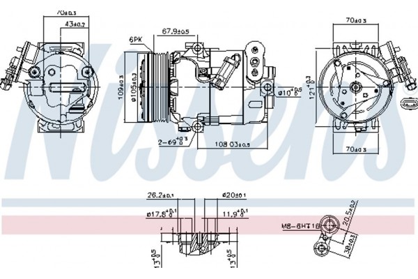 Nissens Συμπιεστής, συστ. Κλιματισμού - 89356