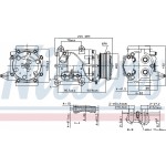 Nissens Συμπιεστής, συστ. Κλιματισμού - 89365