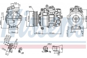 Nissens Συμπιεστής, συστ. Κλιματισμού - 89384
