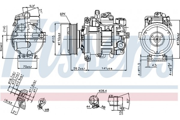 Nissens Συμπιεστής, συστ. Κλιματισμού - 89384
