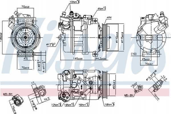 Nissens Συμπιεστής, συστ. Κλιματισμού - 89417