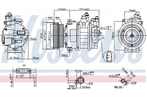 Nissens Συμπιεστής, συστ. Κλιματισμού - 89421