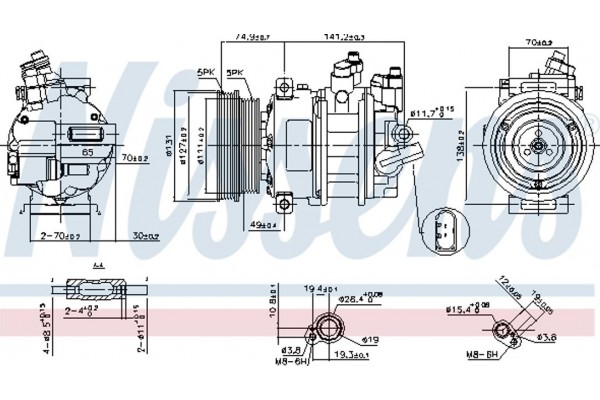 Nissens Συμπιεστής, συστ. Κλιματισμού - 89421