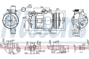 Nissens Συμπιεστής, συστ. Κλιματισμού - 89422