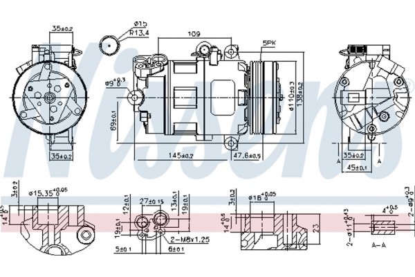 Nissens Συμπιεστής, συστ. Κλιματισμού - 89422