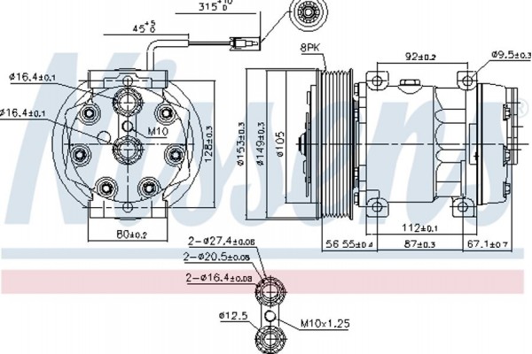 Nissens Συμπιεστής, συστ. Κλιματισμού - 89458