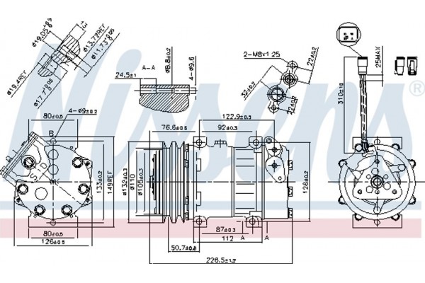 Nissens Συμπιεστής, συστ. Κλιματισμού - 89468