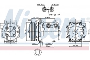 Nissens Συμπιεστής, συστ. Κλιματισμού - 89551