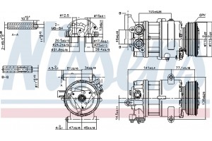 Nissens Συμπιεστής, συστ. Κλιματισμού - 89590