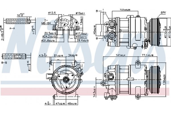 Nissens Συμπιεστής, συστ. Κλιματισμού - 89590