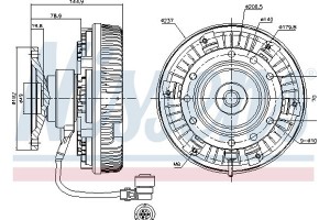 Nissens Συμπλέκτης, Βεντιλατέρ Ψυγείου - 86055