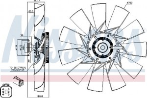 Nissens Συμπλέκτης, Βεντιλατέρ Ψυγείου - 86124