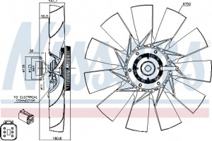 Nissens Συμπλέκτης, Βεντιλατέρ Ψυγείου - 86124