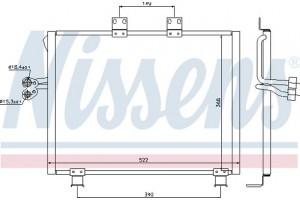 Nissens Συμπυκνωτής, σύστ. Κλιματισμού - 940017