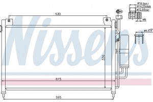 Nissens Συμπυκνωτής, σύστ. Κλιματισμού - 940033