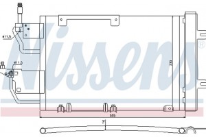 Nissens Συμπυκνωτής, σύστ. Κλιματισμού - 940052