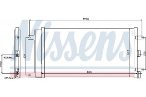Nissens Συμπυκνωτής, σύστ. Κλιματισμού - 940061