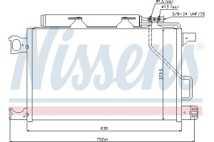 Nissens Συμπυκνωτής, σύστ. Κλιματισμού - 940100