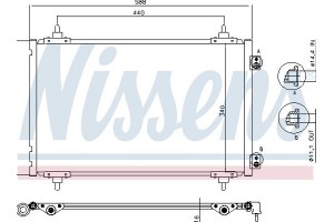 Nissens Συμπυκνωτής, σύστ. Κλιματισμού - 940111