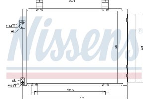 Nissens Συμπυκνωτής, σύστ. Κλιματισμού - 940122