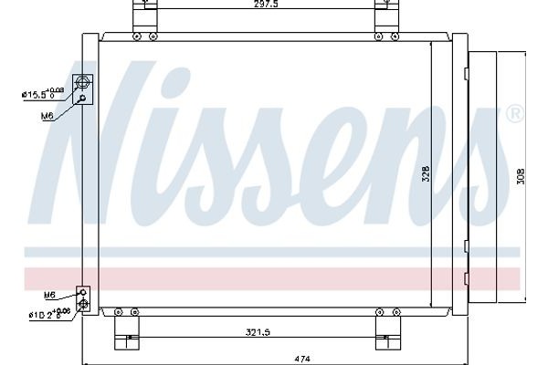 Nissens Συμπυκνωτής, σύστ. Κλιματισμού - 940122