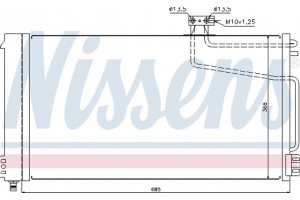Nissens Συμπυκνωτής, σύστ. Κλιματισμού - 940145
