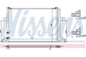 Nissens Συμπυκνωτής, σύστ. Κλιματισμού - 940225