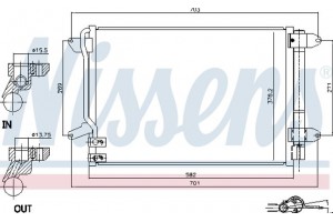 Nissens Συμπυκνωτής, σύστ. Κλιματισμού - 940238