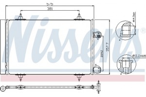 Nissens Συμπυκνωτής, σύστ. Κλιματισμού - 940239