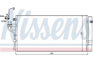 Nissens Συμπυκνωτής, σύστ. Κλιματισμού - 940249