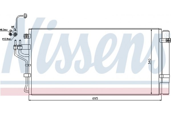 Nissens Συμπυκνωτής, σύστ. Κλιματισμού - 940249