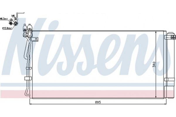 Nissens Συμπυκνωτής, σύστ. Κλιματισμού - 940250