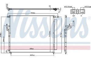 Nissens Συμπυκνωτής, σύστ. Κλιματισμού - 940266