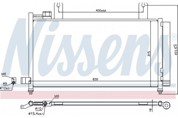 Nissens Συμπυκνωτής, σύστ. Κλιματισμού - 940328