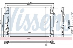 Nissens Συμπυκνωτής, σύστ. Κλιματισμού - 940348