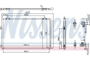 Nissens Συμπυκνωτής, σύστ. Κλιματισμού - 940349