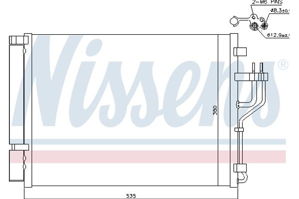 Nissens Συμπυκνωτής, σύστ. Κλιματισμού - 940353