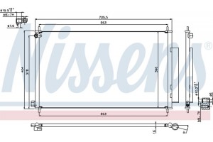 Nissens Συμπυκνωτής, σύστ. Κλιματισμού - 940354