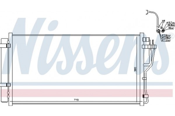 Nissens Συμπυκνωτής, σύστ. Κλιματισμού - 940383