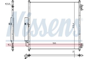 Nissens Συμπυκνωτής, σύστ. Κλιματισμού - 940408