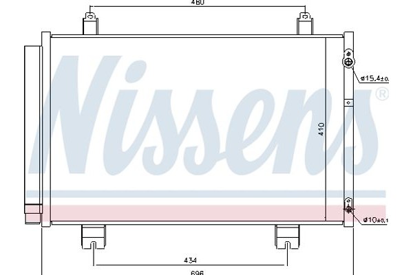 Nissens Συμπυκνωτής, σύστ. Κλιματισμού - 940434