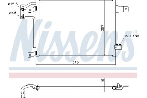 Nissens Συμπυκνωτής, σύστ. Κλιματισμού - 940442
