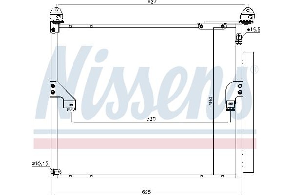 Nissens Συμπυκνωτής, σύστ. Κλιματισμού - 940508