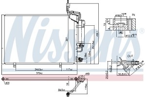 Nissens Συμπυκνωτής, σύστ. Κλιματισμού - 940527