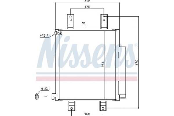 Nissens Συμπυκνωτής, σύστ. Κλιματισμού - 940554