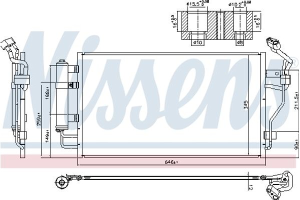 Nissens Συμπυκνωτής, σύστ. Κλιματισμού - 940583